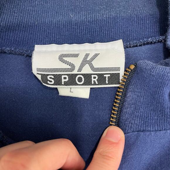 VTG 80s Blue SK Sport Marina Club Anchor Jacket, Size L, Made in USA - Picture 5 of 7